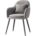 thumbnail image 2 of Sillón de Sala de Estar Sillas de Ocio, Silla Tapizada de Acento para Maquillaje y Lectura, Sillas de Taburete de Tocador de Oficina con Patas de Metal, 2 of 2