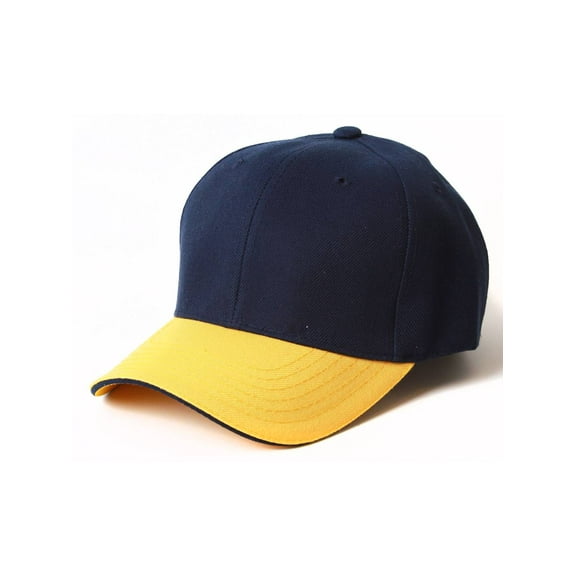 Top Headwear Baseball Cap Hat- Navy/Gold