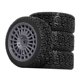thumbnail image 2 of 4 piezas de rueda y neumático RC, accesorio para bricolaje, modelo de repuesto para bricolaje, fácil instalación, repuesto negro resistente para 1:10 Gris, 2 of 8