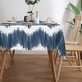 thumbnail image 3 of YFYANG Rectangular Polyester Table Cloth Ikat Style Line Texture Table Cover for Indoor Outdoor Kitchen Restaurant Table Decoration Tablecloths，54" X 72", 3 of 9