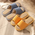 thumbnail image 4 of Bibifish Womens House Slippers Linen Breathable Non Slide Sandals Home Indoor Casual Flat Slippers, 4 of 4