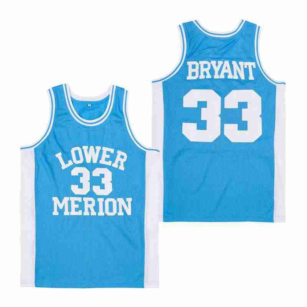 Mens Lower Merion Jersey #33 Bryant High School Retro Basketball Jerseys White/Red/Black