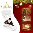 thumbnail image 4 of Marble Gold Black Triangle Christmas Stockings, Christmas Presonalized Large Stocking Sock, Set of 2 Xmas Party Winter Decor Candy Bag Family Holiday Gift, 17.7 Inch, 4 of 7
