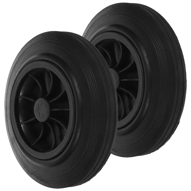 CATIEBYE 2Pcs Trash Can Wheels Replacement Rubber Plastic Garbage Bin Accessories for Easy Mobility