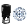 thumbnail image 1 of Printtoo Custom Address Return Self Inking Round Rubber Stamp Personalized Stamper Gift Idea-Blue, 1 of 4