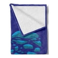 thumbnail image 2 of Polar Bear Soft Flannel Fleece Blanket, Polar Bear Standing on an Icea Floe Designed as Abstract Heart Print, Cozy Plush for Indoor and Outdoor Use, 60" x 80", Indigo Teal and White, by Ambesonne, 2 of 5