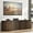 Walnut, variant on Fluted TV Stand with Storage Cabinet, 59″ Media Console with Sliding Tambour Door, Mid Century Modern Entertainment Center for Living Room, Oval Light Wood TV Stand for Bedroom, Walnut