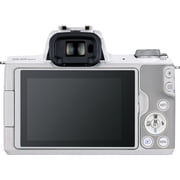 Canon EOS M50 Mark II Mirrorless Digital Camera (White) w/ EF-M 15-45mm IS STM Lens