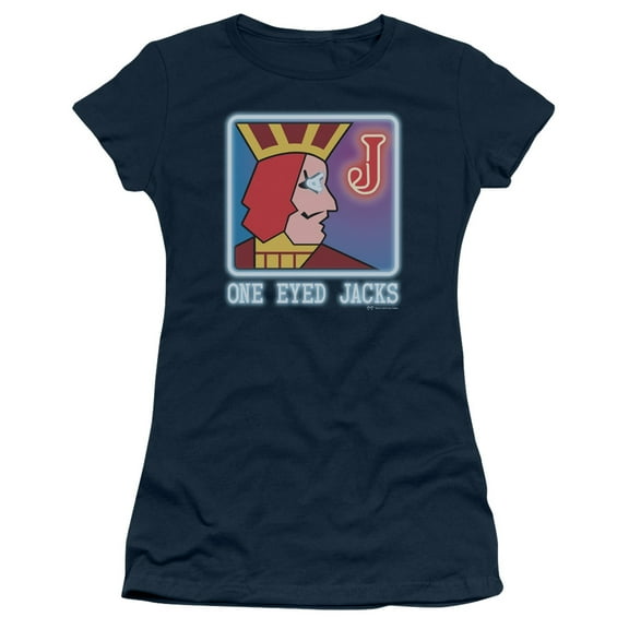 Twin Peaks - One Eyed Jacks - Juniors Teen Girls Cap Sleeve Shirt - Large