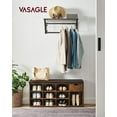 thumbnail image 3 of VASAGLE Particleboard Storage Bench with Cushion and Drawer, Rustic Brown, One Piece, 3 of 8