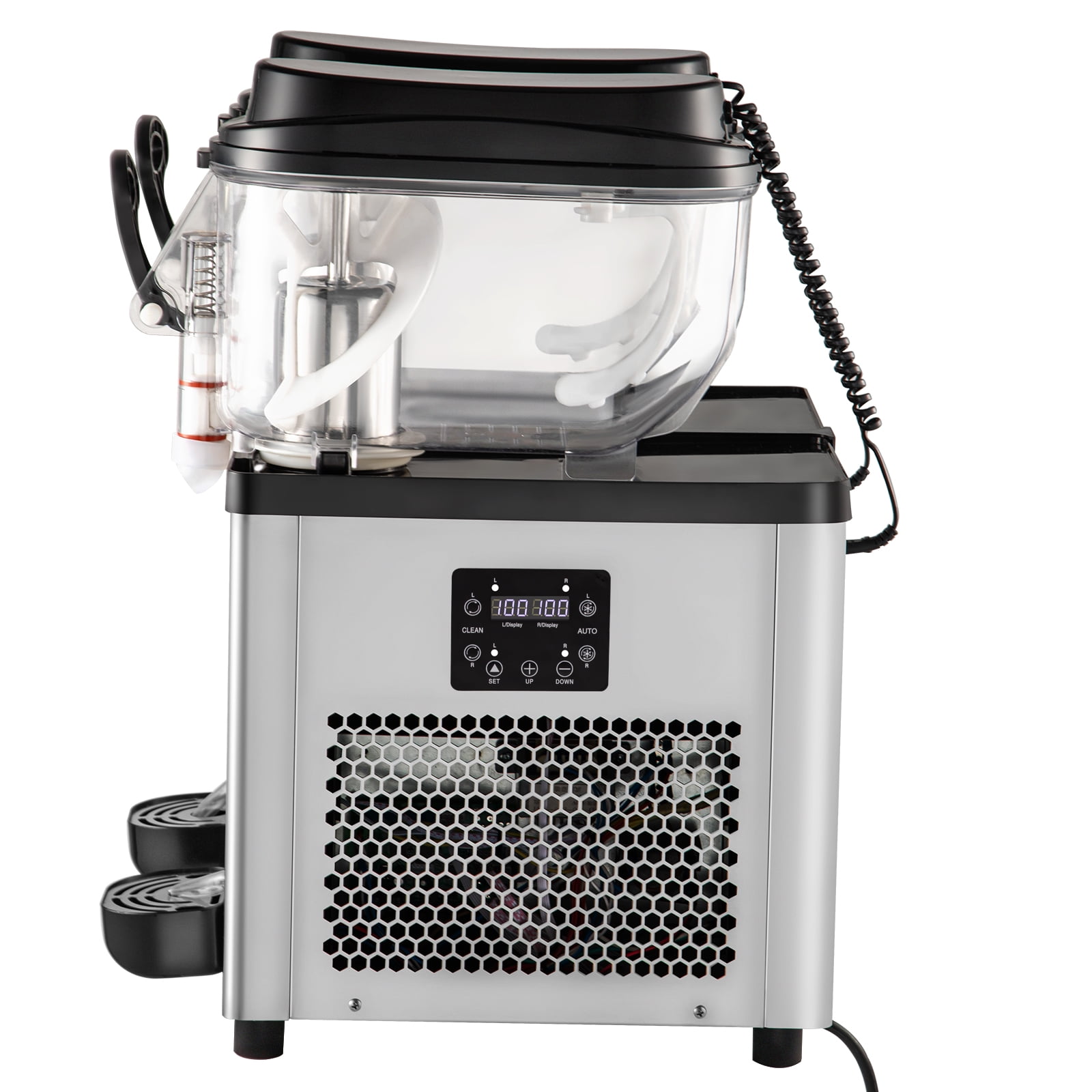 VEVOR Commercial Slushy Machine, 6 L x 2 Tanks 50 Cups, 400W 110V, Stainless Steel Margarita Smoothie Frozen Drink Maker, Slushie Machine Perfect for Cafes Restaurants Bars and Home Use