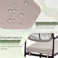 thumbnail image 4 of Patio Dining Chairs Set of 6, Wicker Outdoor Chairs for All Weather, Rattan Dining Chairs with Removable Cushions for Deck, Garden or Indoor Use, Beige, 4 of 9