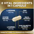 thumbnail image 5 of HealthA2Z Mens Vitamins and Testosterone Booster with Zinc, Vitality Boost for Prostate Health, 30 Capsules, 5 of 15