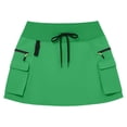 thumbnail image 6 of Sokhug Cargo Skirt for Women High Waist Drawstring A Line Mini Skirt with Multi Pockets Casual Athletic Skort, 6 of 7