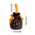 thumbnail image 3 of Yhmxh Halloween Trick or Treat Bags, Drawstring Candy Gift Bags with Ribbon Bow, Reusable Halloween Goodie Bags, Treat Bags with Pumpkin, Bat, Ghost Prints for Party Favors, Halloween Giveaways, 3 of 6