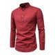 thumbnail image 1 of S Camisa Semiabierta De Algodón Y Lino Con Cuello Alto Y, 1 of 1