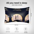 thumbnail image 2 of Funda de almohada de satén de seda de Pesadilla antes de Navidad para cabello y piel, 1 paquete de funda de almohada de seda 100 % morera, funda de almohada de seda pura en ambos lados con cremallera, 2 of 7