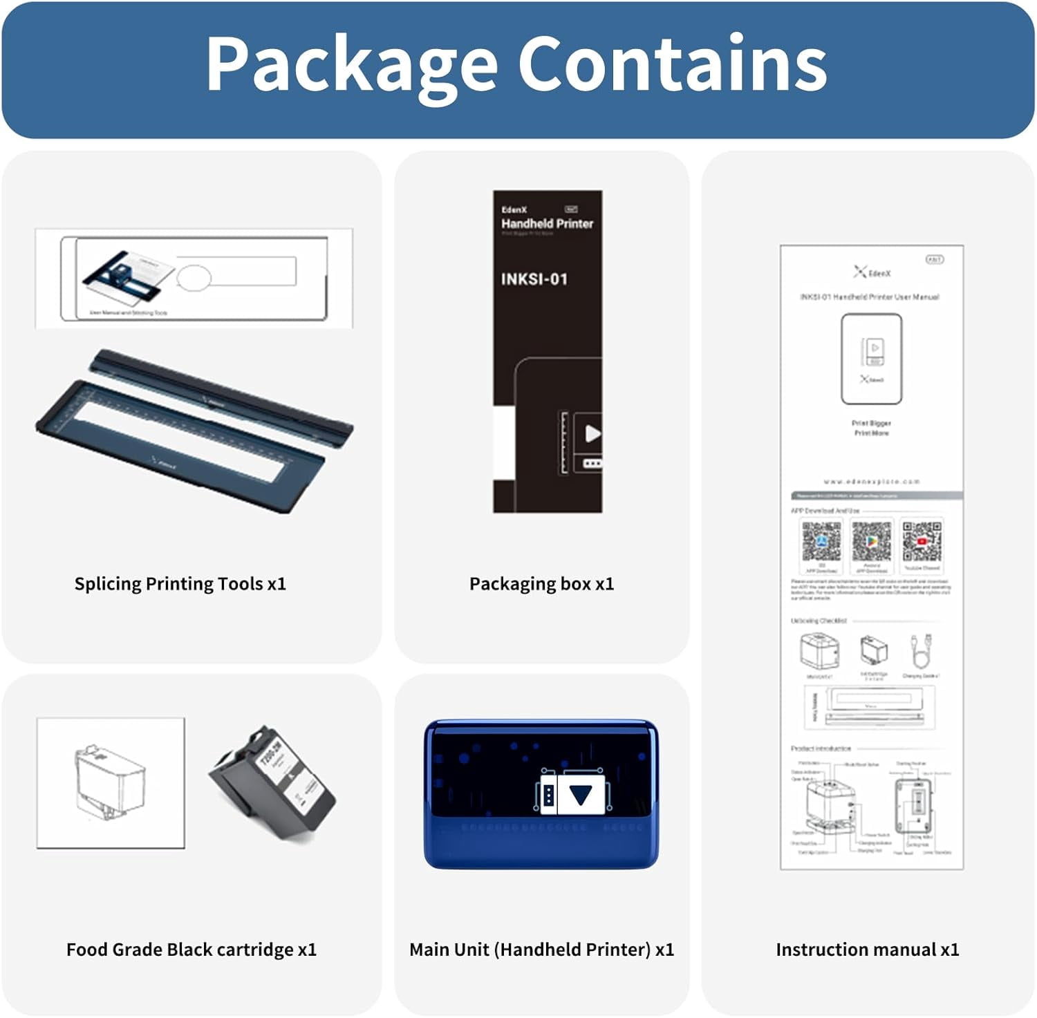 Handheld Food Printer Pen for Creative Coffee, Decorative Baking & Dessert Portable Mini Coffee PrintPen | Bluetooth, AP & Wi-Fi Connections