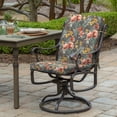 thumbnail image 4 of ARDEN 4-Pack Outdoor Patio Dining Chair Cushion, 20x44, Rain-Proof Seat Pad, Fade-Resistant Outdoor Cushion Phoebe Grey Floral, 4 of 13
