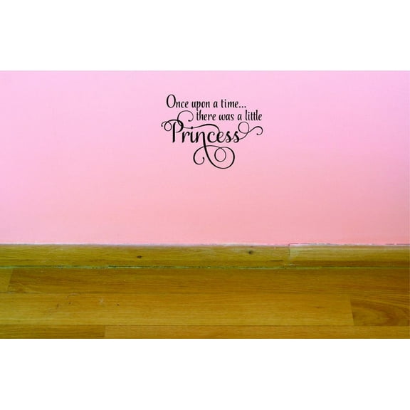 Custom Decals Once Upon A Time… There Was A Little Princess Wall Art Size: 20 X 40 Inches Color: Black