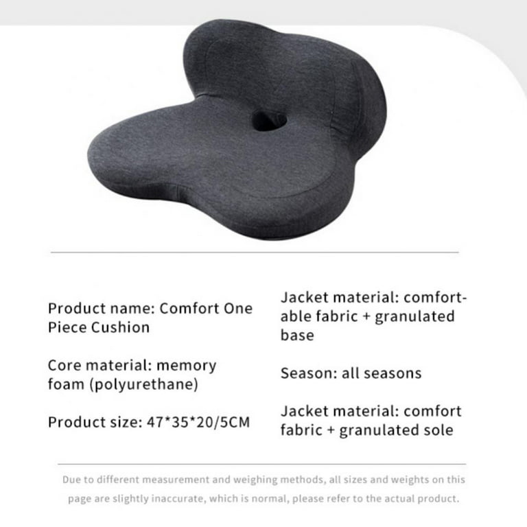 Sleepavo Black Orthopedic Memory Foam Seat Cushion Back and Coccyx Support Pillow for Office Chair and Car