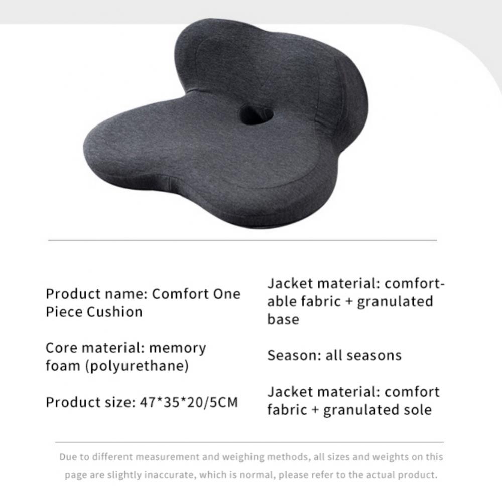 Seat Cushion & Lumbar Support Pillow for Office Chair, Car, Wheelchair Memory Foam Chair Cushion for Sciatica, Lower Back & Tailbone Pain Relief Desk Pad - image 4 of 7