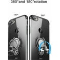 thumbnail image 4 of Conçu pour iPhone 7plus/iPhone8 Plus Coque Transparente 5.5 Mince Anneau Réglable à 360° en TPU Souple Anti-Rayures Antichoc Protection Contre les Impacts pour Support de Voiture Magnétique, 4 of 7