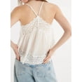 thumbnail image 6 of Summer Tank Tops for Women Loose Fit Pleated Tunics V Neck Sleeveless Lace Tops Lrregular Hem Flowy White S, 6 of 7