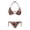 Autumn Leaf Camouflage Pattern, variant on Bikini Set, Zebra Stripes Quick Drying Swimwear, Stylish Drawstring Ladies Swimsuits for Summer Pool