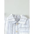 thumbnail image 5 of Biezeib Baby Boys Shorts Set, Striped Short Sleeve Shirt with Elastic Waist Shorts Summer Outfit, 5 of 9