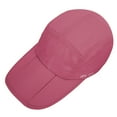 thumbnail image 2 of Unisex Foldable UPF 50+ Quick Dry Baseball Cap with Long Bill Portable Sun Hats, Navy Blue, 2 of 6