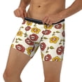 thumbnail image 3 of Picia Sunflowers And Skull Pattern Men's Athletic Long Leg Briefs , Performance Stretch Underwear，Moisture-Wicking, 3 of 7