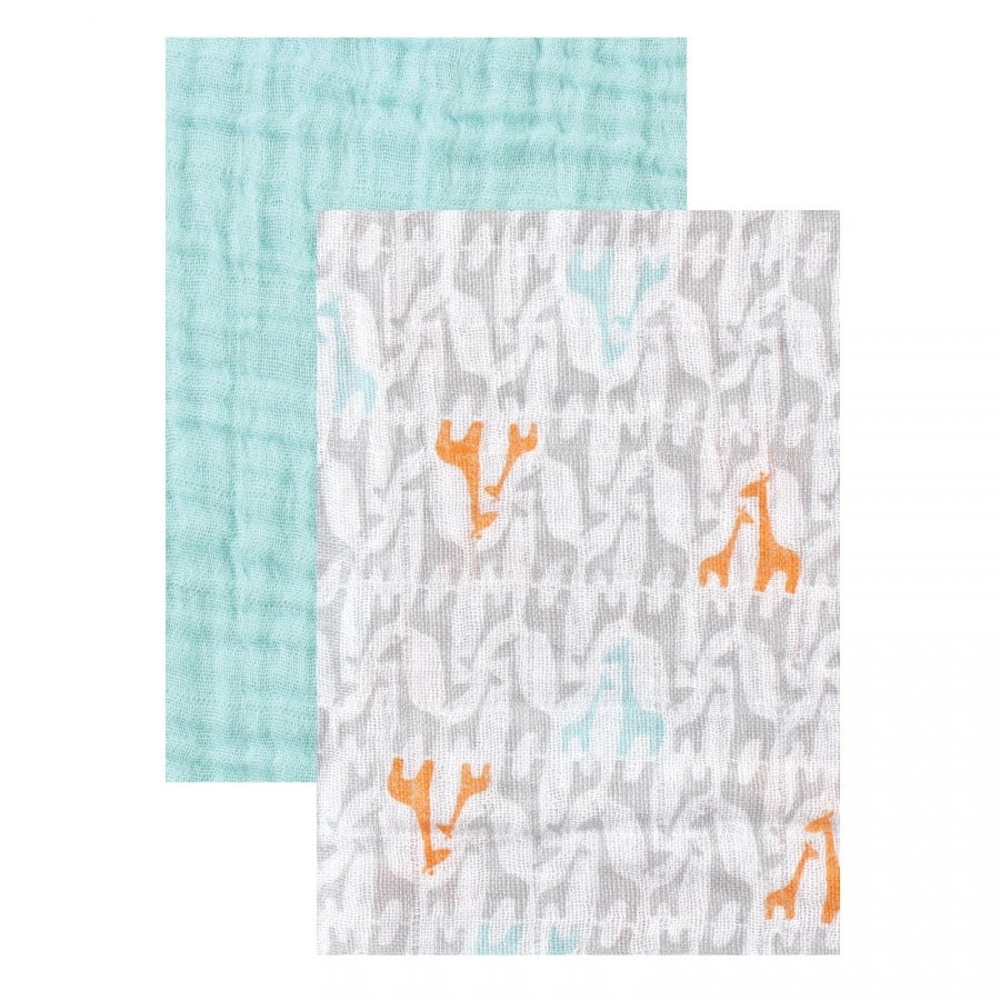 Yoga Sprout Baby Boy Cotton Muslin Swaddle Blankets, Giraffe, One Size