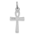 thumbnail image 2 of Auriga 925 Sterling Silver Rhodium-plated Laser Designed Cross Charm for Women (L-20mm, W-10mm), 2 of 6