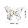 thumbnail image 3 of HomeDM Artificial Butterfly Christmas Tree Decorations Faux Butterfly Ornaments with Clip for Xmas Party Wreath Garland Decor Artificial Butterfly Decorations Holiday Crafts, 3 of 6