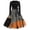 Khaki #025, variant on Women's Halloween Dress Ghost Hepburn Crew Neck Novelty Dresses Spider Cocktail Long Sleeve Fashion Swing Dress with Belt 3XL