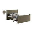 thumbnail image 2 of Meridian Furniture Elias Olive Green Boucle Fabric Full Bed, 2 of 8