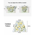 thumbnail image 6 of Waterfall Valances for Windows, Eucalyptus Lemon Kitchen Sheer Valance Curtains, Sage Green Leaf Blue Flower Fruit Rod Pocket Elegant Swag Valances for Living Room Bedroom, 47.2"x38.5", 2 Panel, 6 of 8