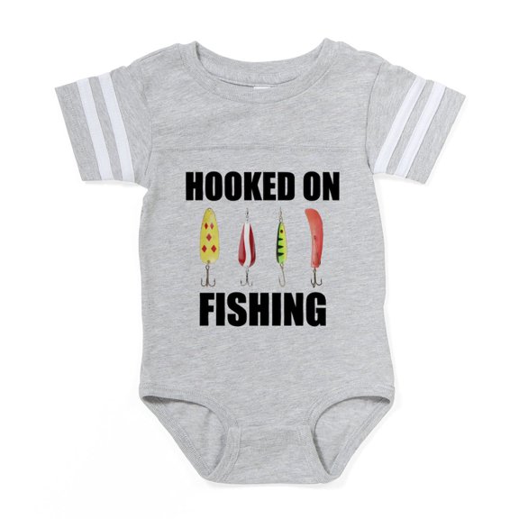 CafePress - FIN Hooked Fishing - Cute Infant Baby Football Bodysuit