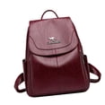 thumbnail image 3 of Mochila monedero para mujer Strade Fareast Limited PU cuero bolsillos laterales bolsa de viaje Rojo, 3 of 8