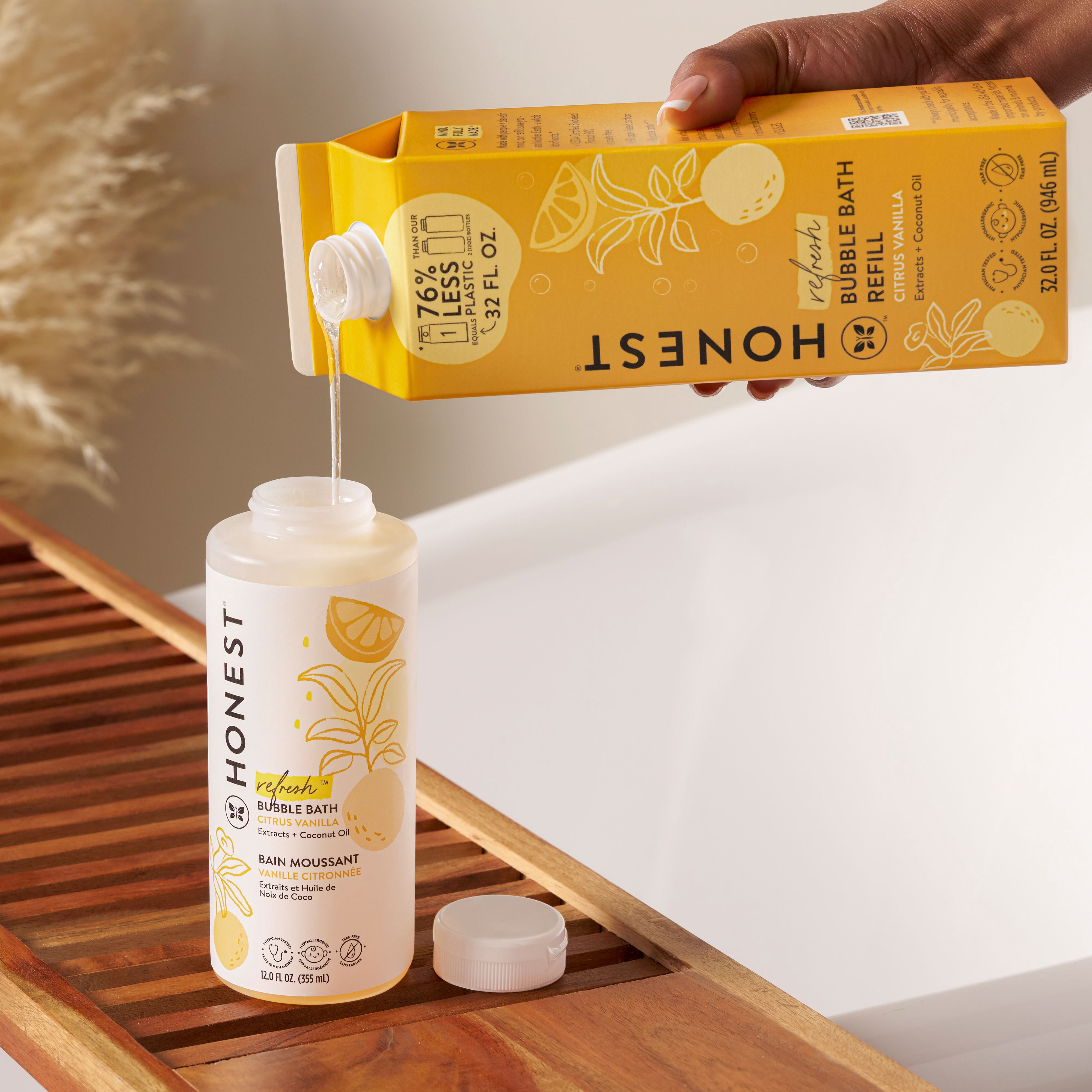 The Honest Company Bubble Bath Carton Refill Citrus Vanilla 32 fl oz
