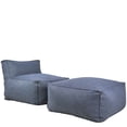 thumbnail image 1 of Sillon Puff con Taburete Ferrara Azul Kessa Muebles, 1 of 5