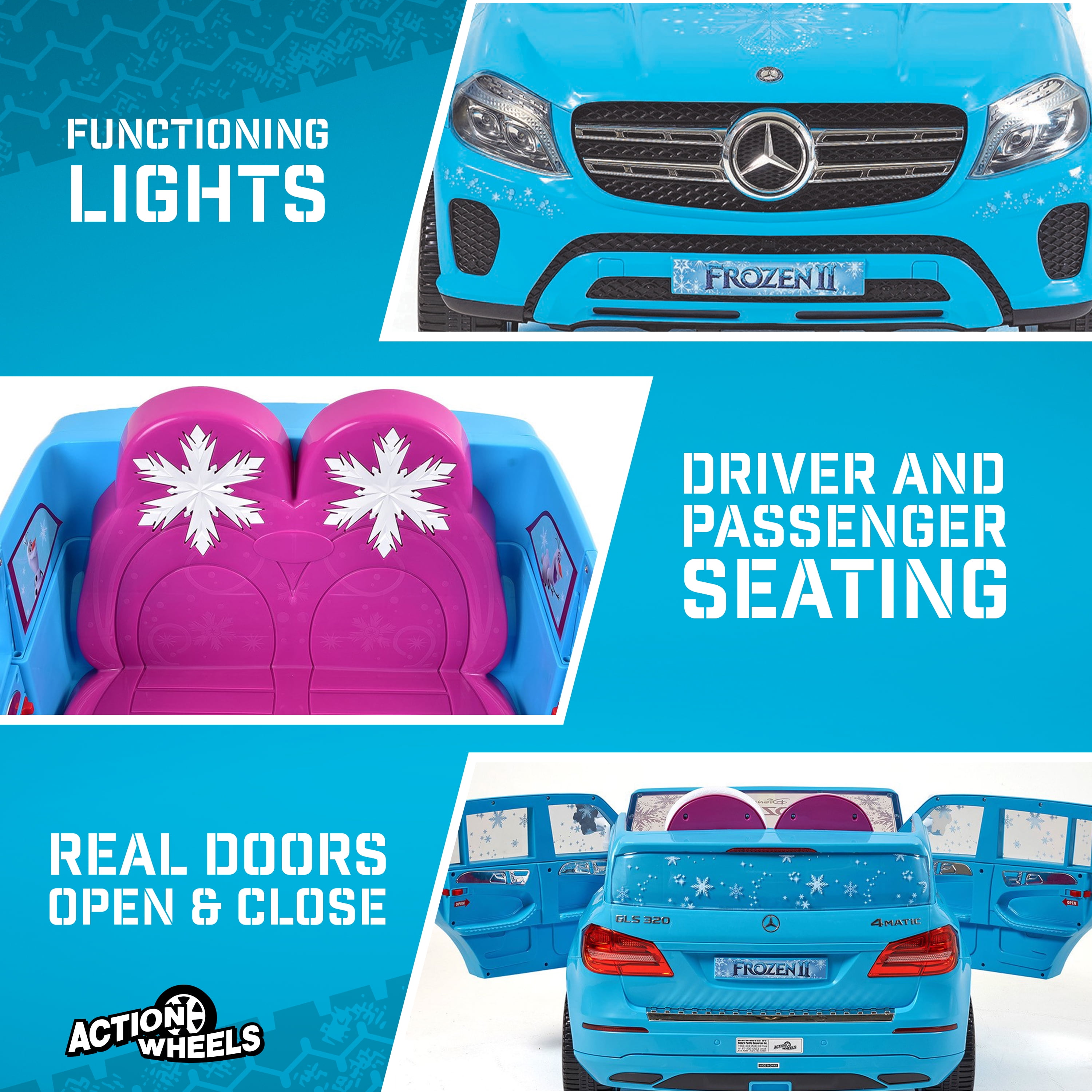 Disney Brandclub 12V Disney s Frozen Mercedes GLS 320 Powered Ride on for Girls Ages 3 up to 5 MPH