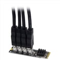 thumbnail image 2 of 5X M.2 M-Key Pcie Expansion Cards M.2 to Pci-E X1 4 Port USB3.0 Graphics Card Expansion Adapter ASM1184E M.2 Adapter,5 * Pci-E Expansion Card 5 * Screwdriver 5 * Screw,black, 2 of 6