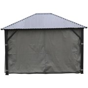 F. Corriveau International - Curtain for Gazebo 12' x 16' , Water resistant, Charcoal