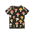 thumbnail image 4 of CCRFTGI Cute Teen Girl Shirts Size 7 Summer Short Sleeve Food Print Tee Tops Trendy Soft Lightweight Girls Clothes Crew Neck Shirts Black 7-8 Years, 4 of 4