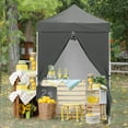thumbnail image 2 of COOS BAY 5x5 Pop-up Instant Outdoor Canopy with 4 Side Wall Panels, Portable Lightweight Tent with Carry Bag, Gray, 2 of 9