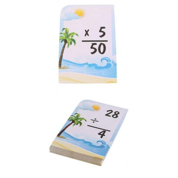 Tarjetas Flash Educativos Sunnimix 72 Piezas Multiplicación Y División DIY Manual