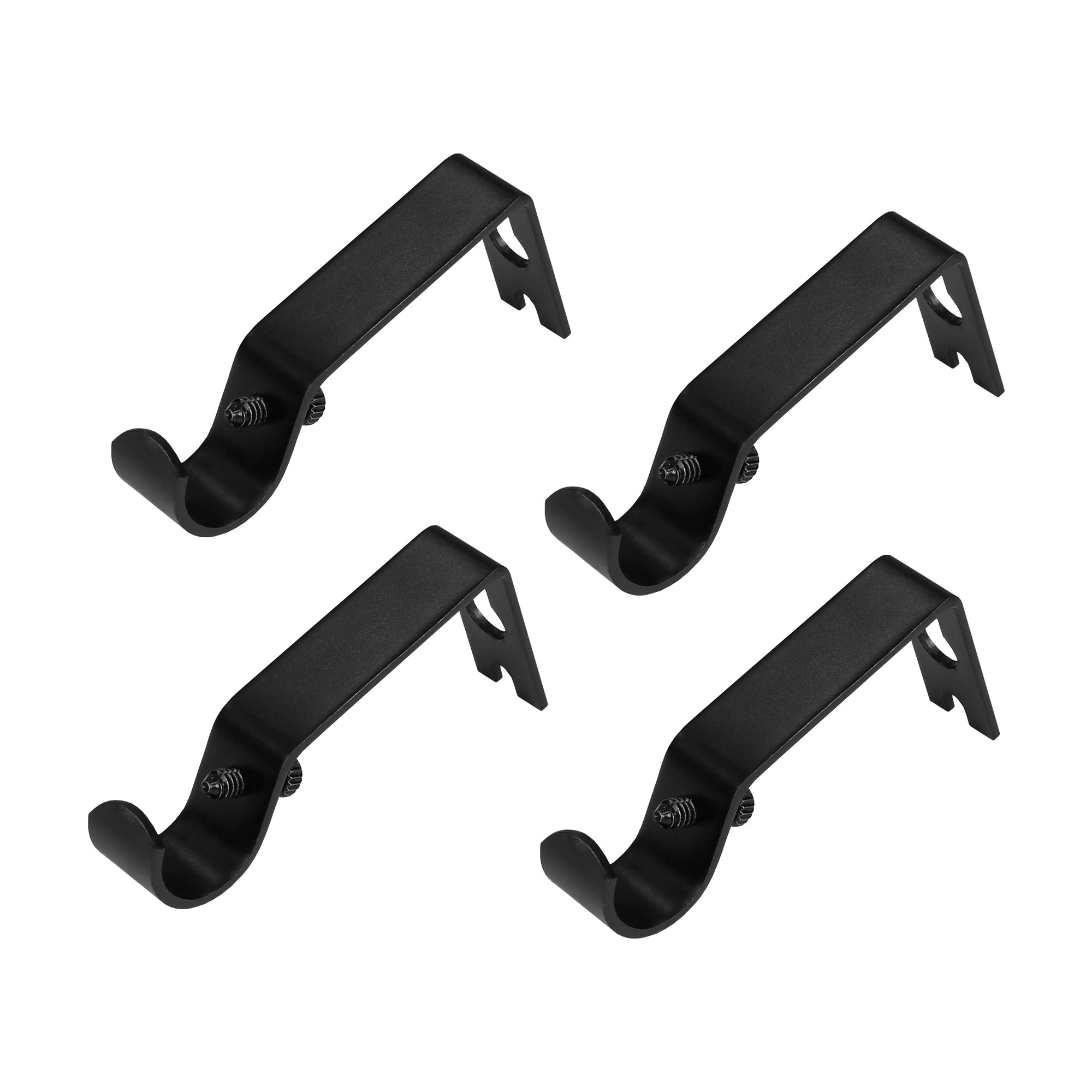 Lumi Home Furnishings Non-Adjustable Single Curtain Rod Brackets 5/8 in. (4-Piece)