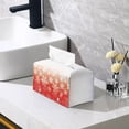 thumbnail image 2 of FUIALDOLG Waterproof Tissue Box Cover, Rectangle PU Leather Car Tissue Holder, Decorative Facial Paper Organizer Dispenser for Bathroom, Night Stands, Desk, 9.7"X5.2"X5.1" -Snowflakes, 2 of 7